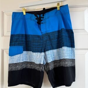 ❤️ Blue and Black Men's Swim Shorts